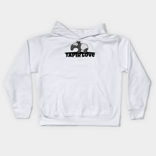 Cute Malayan Tapir Love I Love Tapirs Kids Hoodie